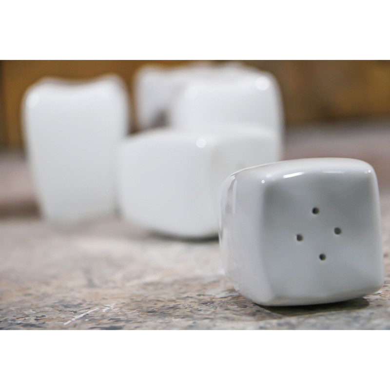 نمک پاش چینی مدل سفید بسته 6 عددی