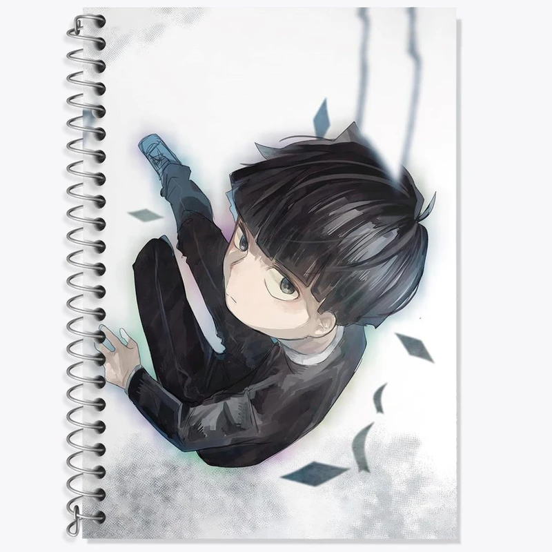 دفتر زبان 50 برگ خندالو مدل سه خط طرح شییکو انیمه موب سایکو Mob Psycho 100 کد 24508