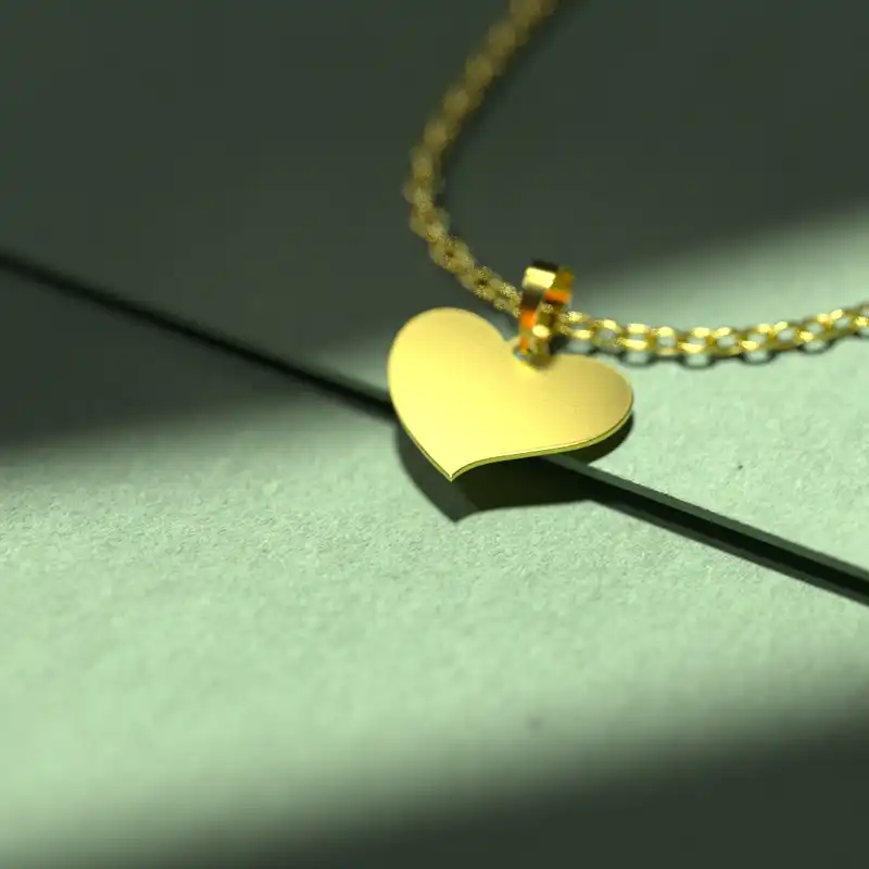 گردنبند طلا 18 عیار زنانه مدوپد مدل قلب کد E3-1-1002