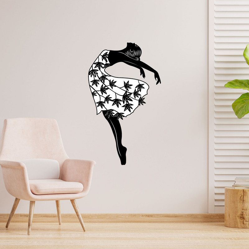 دیوارکوب طرح رقص در باد و گل دختر و زن مدل A1599-3660