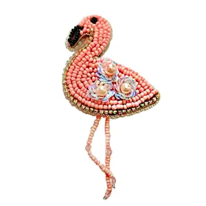 گل سینه زنانه طرح فلامینگو مدل 3ّF00