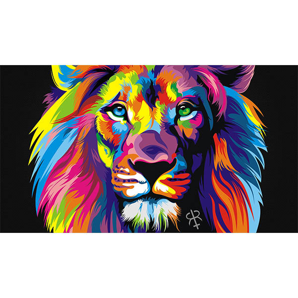 پوستر پارچه ای طرح شیر مدل بکدراپ 16066