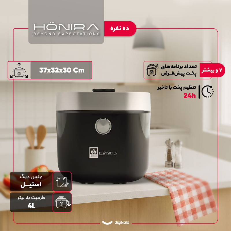 پلوپز 10 نفره هونیرا مدل RCK-394