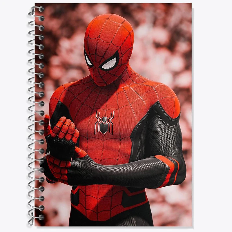 دفتر زبان 50 برگ خندالو مدل سه خط طرح مرد عنکبوتی مارول Marvel کد 19379