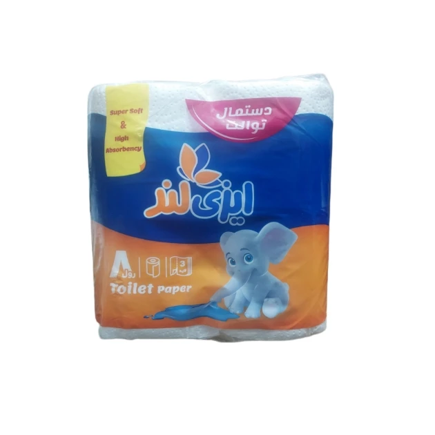 دستمال توالت 3 لایه ایزی لند مدل 004 بسته 8 عددی