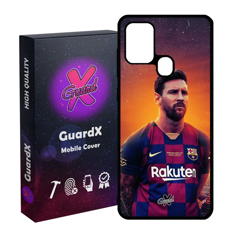 کاور گارد ایکس طرح Messi مدل Glass10123 مناسب برای گوشی موبایل سامسونگ Galaxy A21s