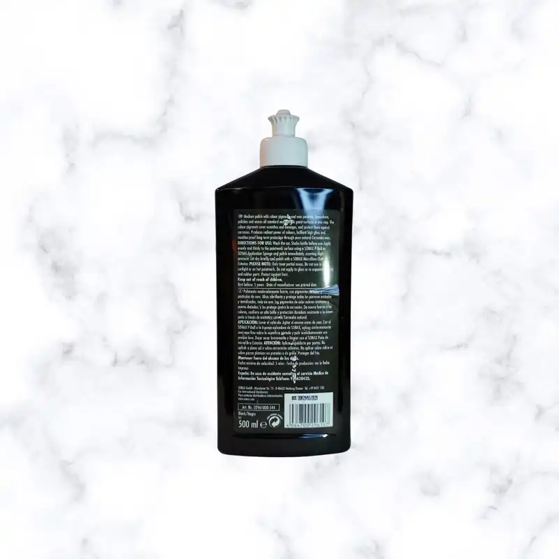 پولیش واکس مشکی بدنه خودرو سوناکس مدل Polish & Wax Color حجم 500 میلی لیتر