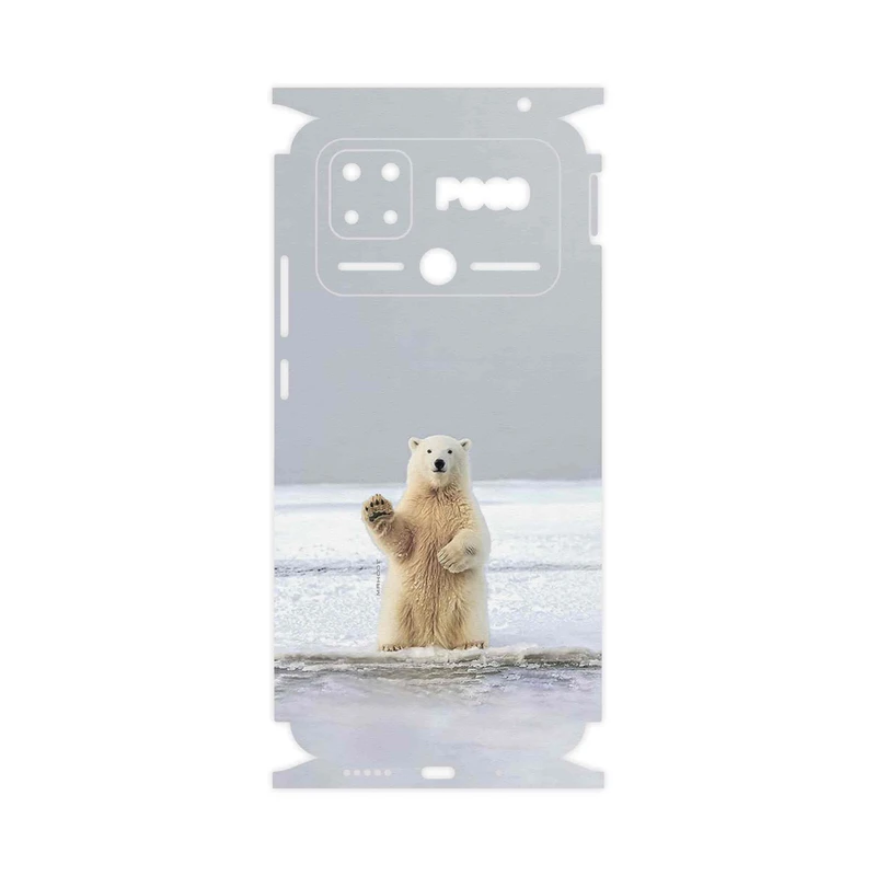 برچسب پوششی ماهوت مدل Polar_bear-FullSkin مناسب برای گوشی موبایل شیائومی Poco C40
