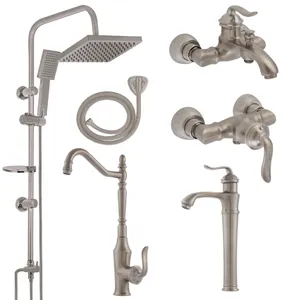 ست شیرآلات نایریکا مدل هلن کد B-M03 پایه بلند مجموعه 6 عددی