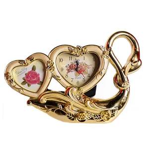 ساعت رومیزی مدل قاب عکس دار طرح قو 5-92