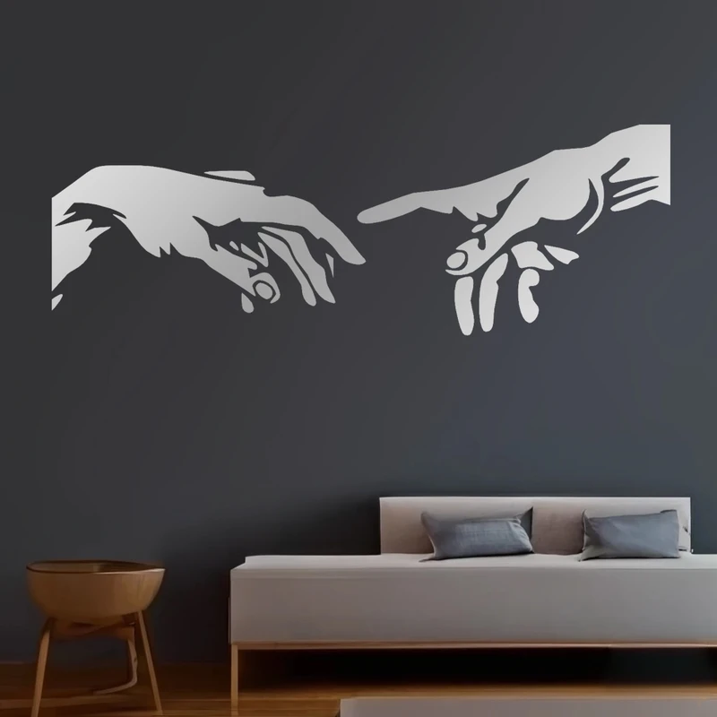 آینه پلکسی گلس مدل دکوراتیو کد N54 مجموعه 18 عددی