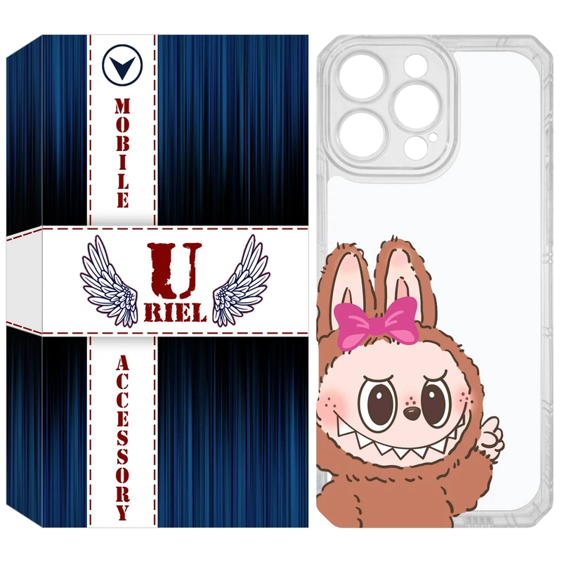 کاور یوریل مدل Clear کد 109 طرح لبوبو Labubu مناسب برای گوشی موبایل اپل iPhone 16 Pro