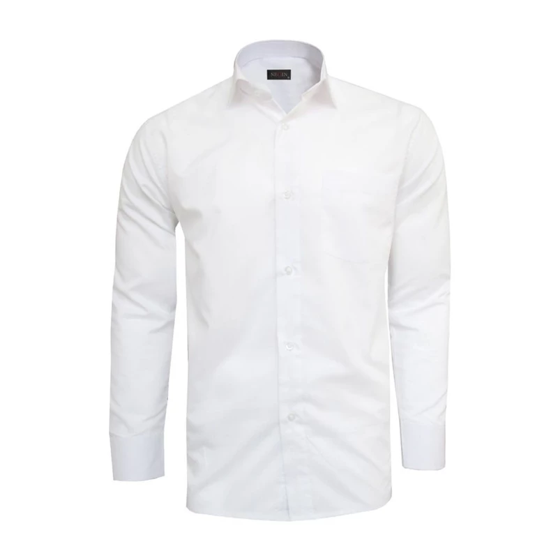 پیراهن آستین بلند مردانه مدل A-M54 رنگ سفید