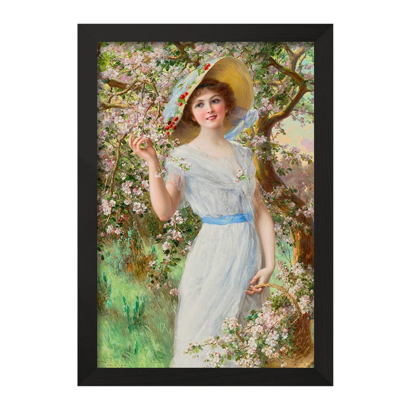 تابلو خندالو مدل نقاشی شکوفه گیلاس اثر امیلی ورنون کد F12217