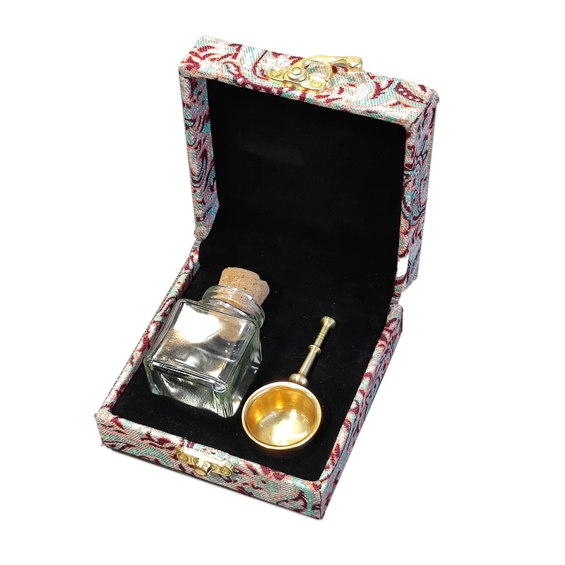 ظرف زعفران مدل ترمه به همراه هاون