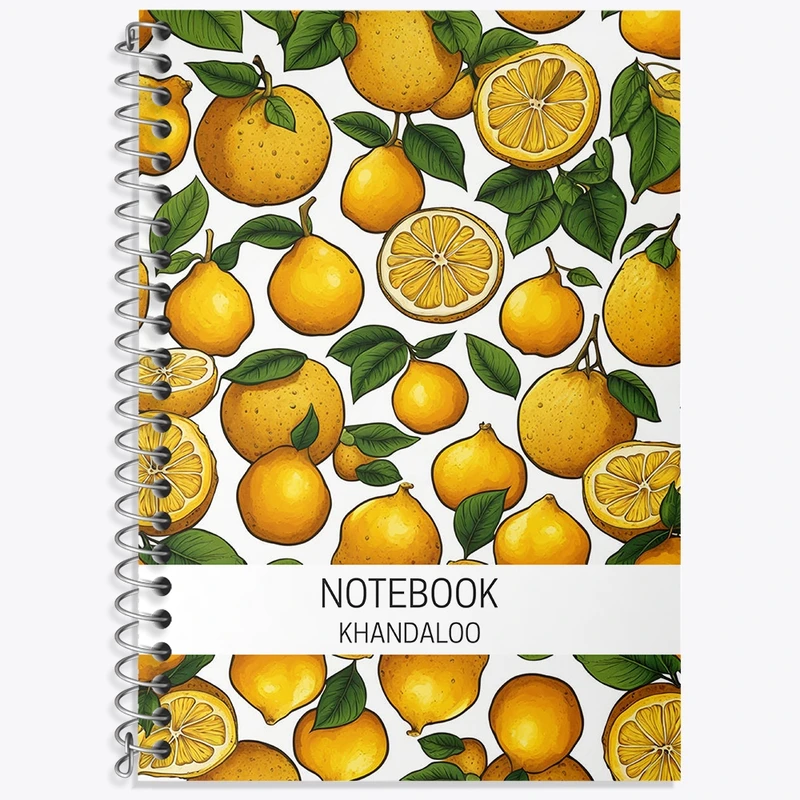 دفتر زبان 50 برگ خندالو مدل دو خط طرح لیمو کد N609