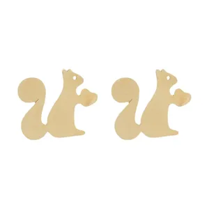 گوشواره طلا 18 عیار زنانه قیراط مدل سنجاب کد GH6257