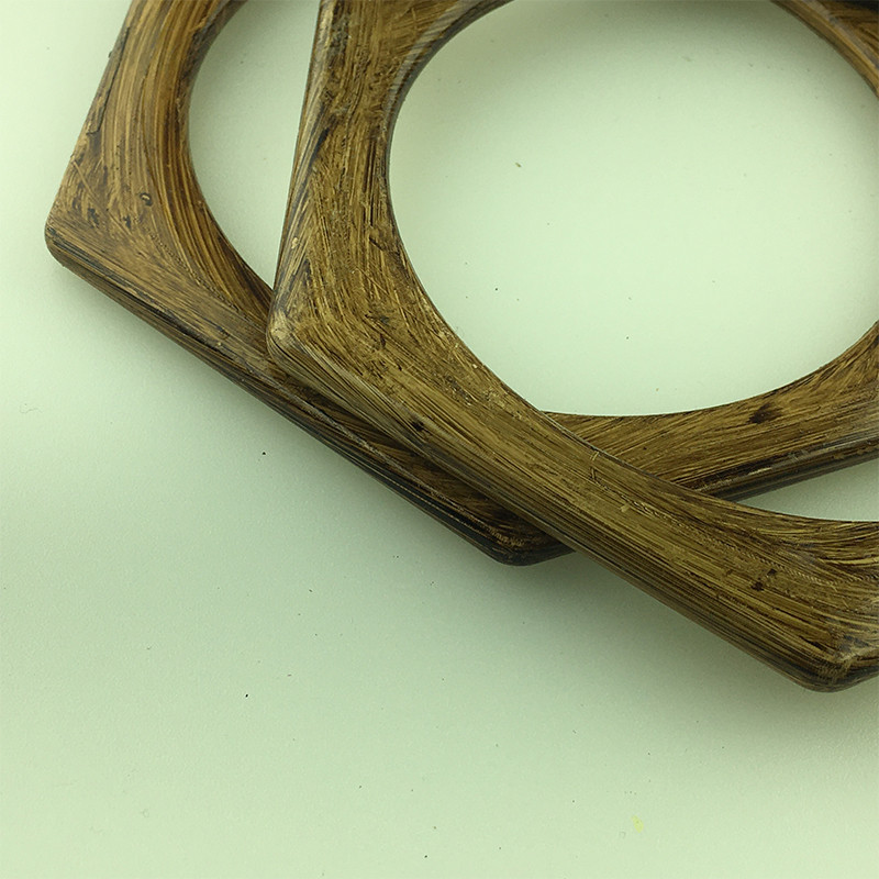 دسته کیف طرح چوب مدل شش ضلعی کد PLS-6Ls بسته 2 عددی