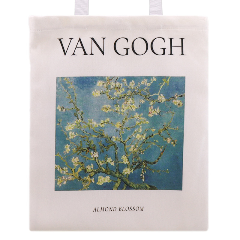 ساک دستی مدل نقاشی شکوفههای بادام وینسنت ون گوگ کد 9387