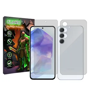 Guard Tough model transparent screen protector suitable for Samsung Galaxy A55 5G mobile phone along with the back protector