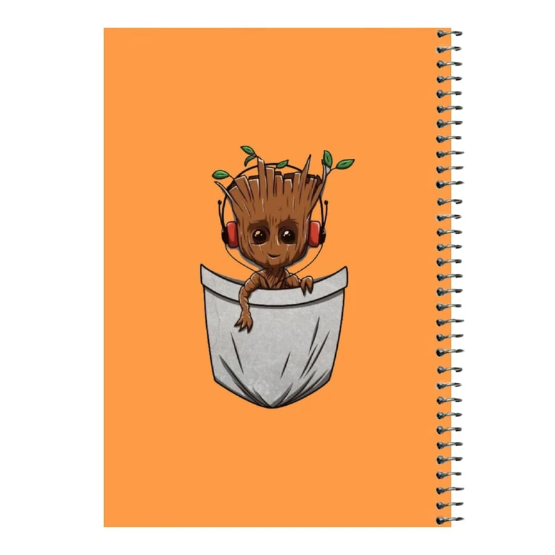 دفتر مشق 80 برگ اس جی مدل عروسک چوبی جیبی   