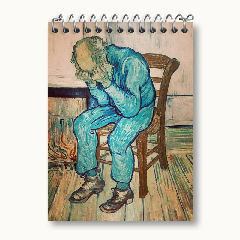 دفتر یادداشت 50 برگ خندالو مدل زبان بر دروازه ابدیت اثر ونسان ونگوگ کد 25451