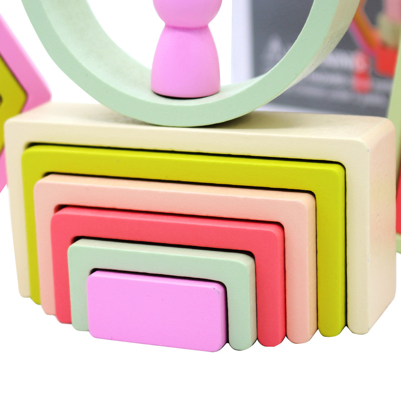 بازی آموزشی باکیدز مدل مونته سوری اشکال رنگین کمان