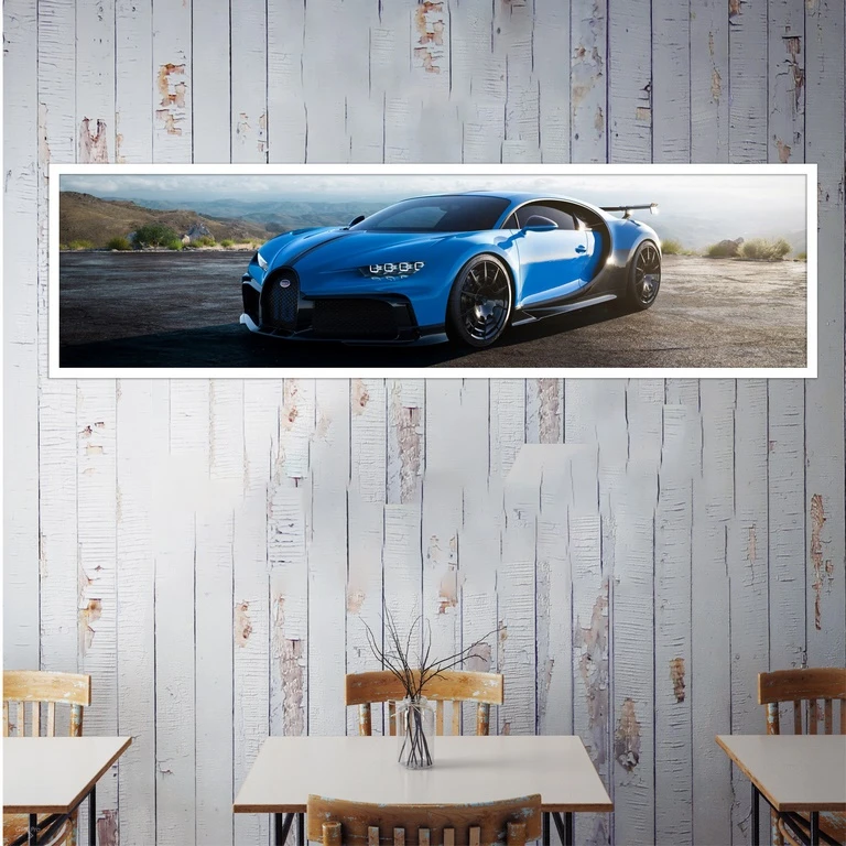 تابلو بکلیت طرح اتومبیل ماشین بوگاتی مدل کشیده W-7843