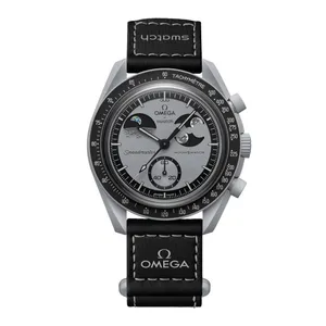 ساعت مچی عقربه‌ای کوارتز امگا سواچ مدل Mission to Earth phase SO33M700