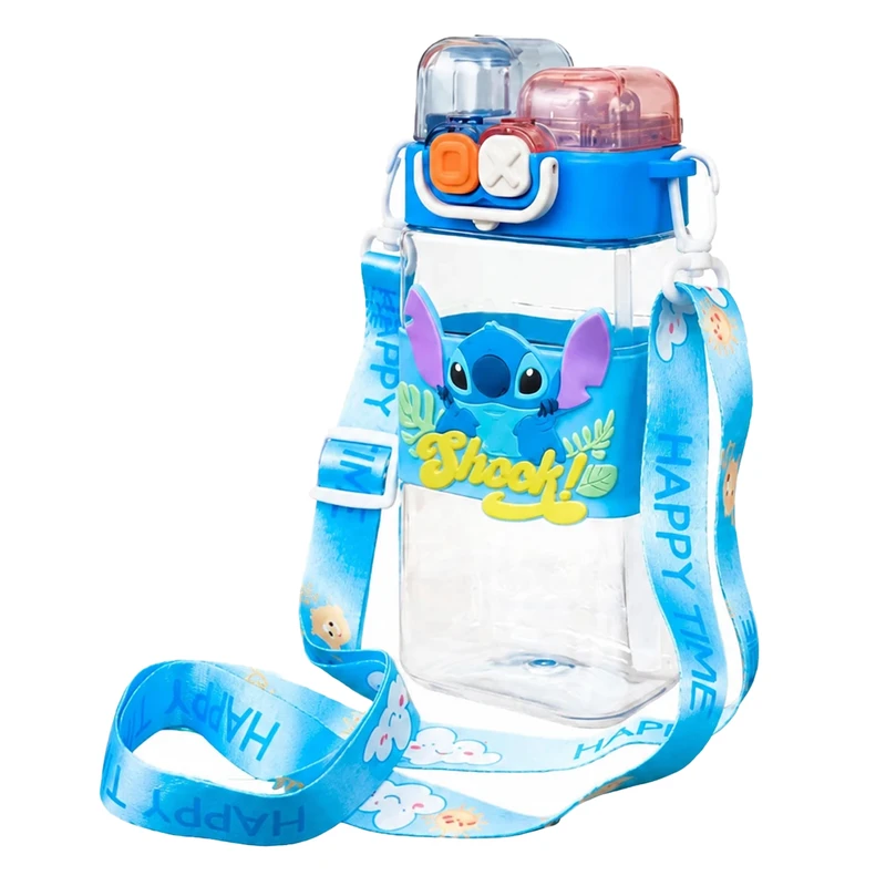 قمقمه کودک مدل دوحالته بند دار طرح استیچ (STITCH)  گنجایش 0.45 لیتر