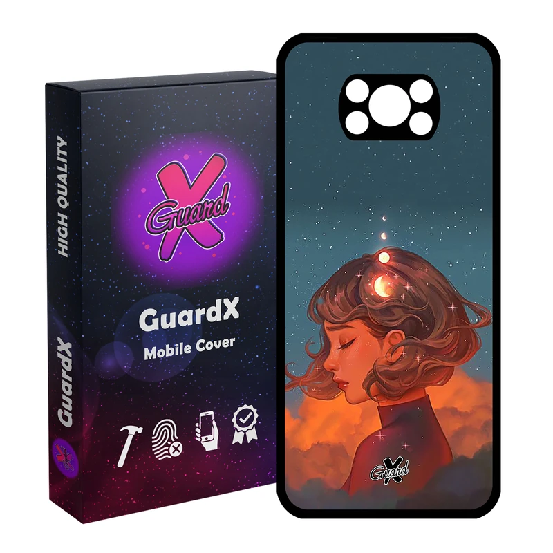 کاور گارد ایکس طرح Girl مدل Glass10302 مناسب برای گوشی موبایل شیائومی Poco X3 Pro