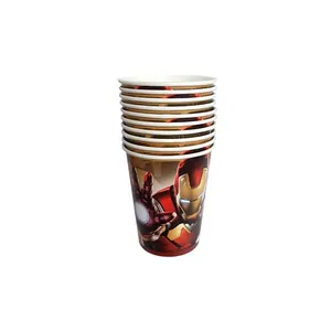 لیوان یکبار مصرف مدل مرد آهنی کد 01 مجموعه 10 عددی