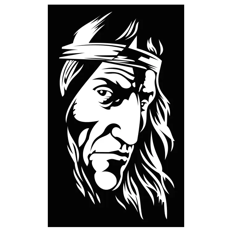 شابلون مدل سرخ پوست کد SP484-2