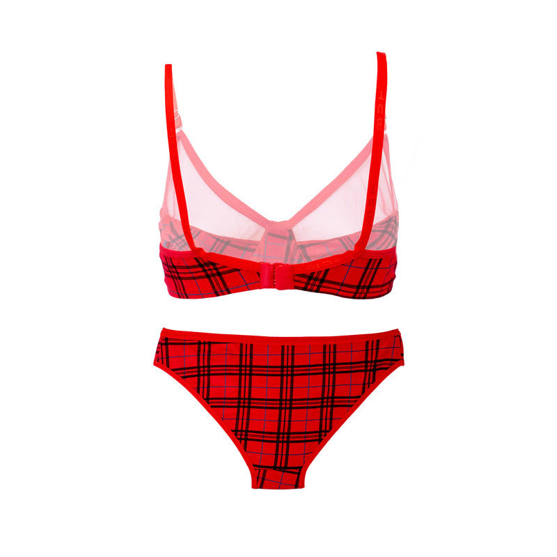 ست شورت و سوتین زنانه بی یو تی مدل نخی توری