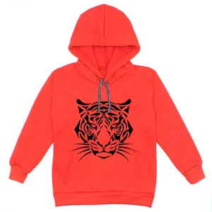 هودی پسرانه مدل پلنگ کد W58 رنگ قرمز