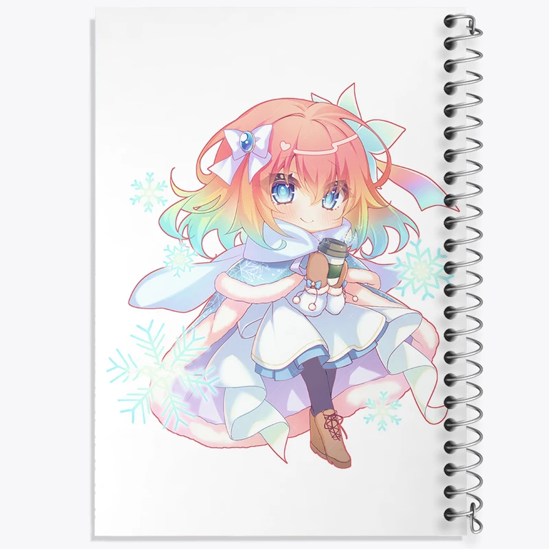 دفتر ژورنال نویسی 50 برگ خندالو مدل نقطه ای طرح استفانی انیمه نو گیم نو لایف کد 32417