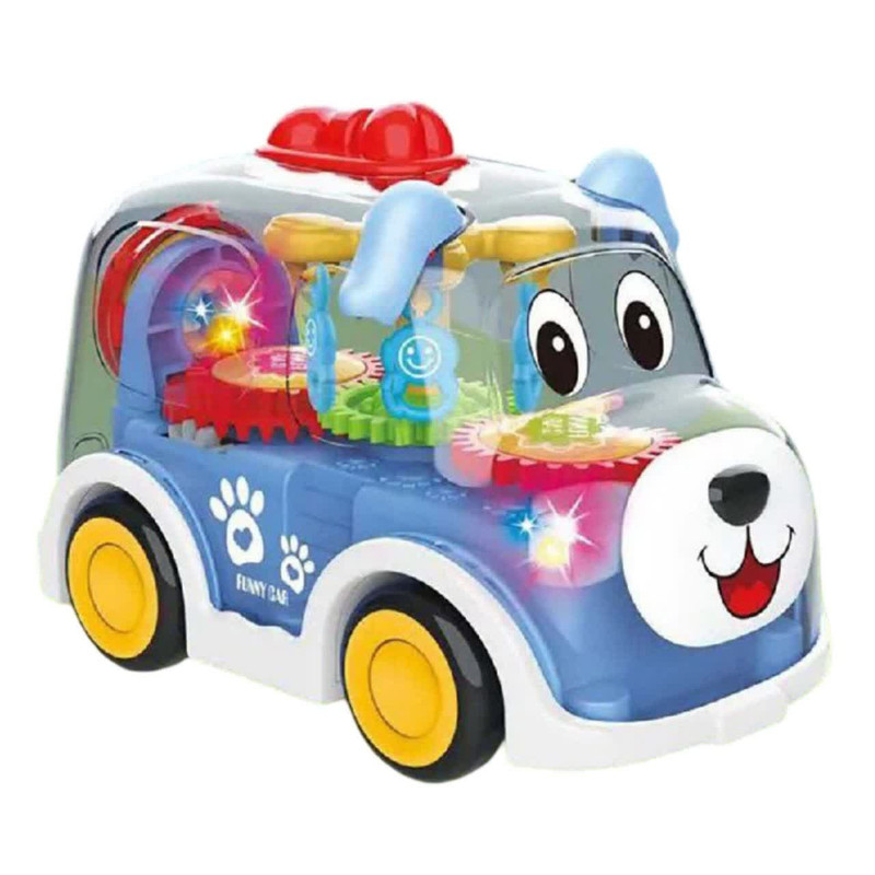 اسباب بازی ناب سل مدل ماشین قدرتی چرخ دنده ای چراغ دار طرح سگ