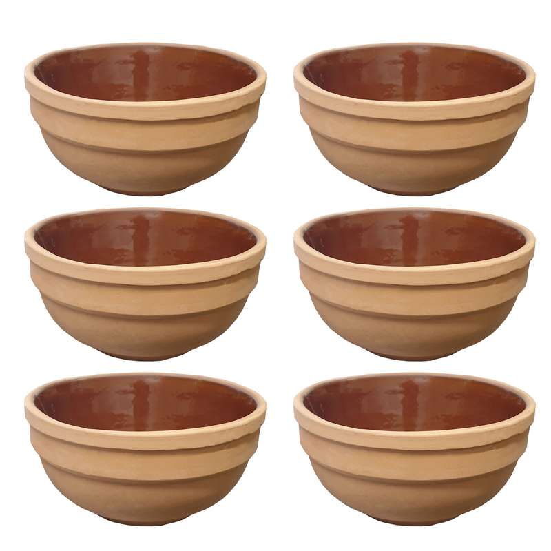 کاسه سفالی مدل سنتی کد W800 مجموعه 6 عددی کاسه سفالی مدل سنتی کد W800 مجموعه 6 عددی