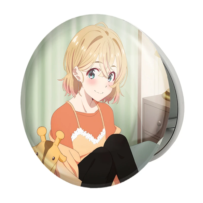 آینه جیبی خندالو طرح مامی نانامی انیمه کانوجواوکاری مدل تاشو کد 18204 