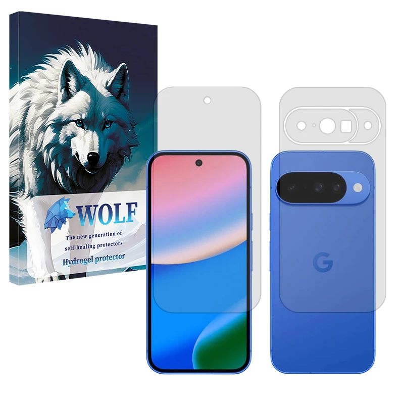 محافظ صفحه نمایش شفاف ولف مدل Tough مناسب برای گوشی موبایل گوگل Pixel 10 به همراه محافظ پشت گوشی