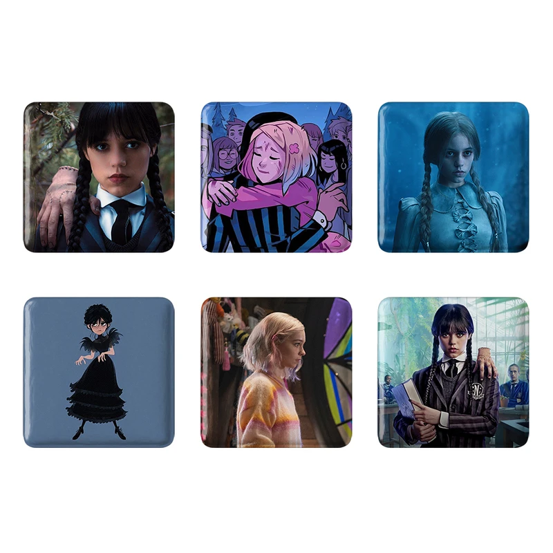 مگنت خندالو طرح سریال ونزدی Wednesday کد 1602A مجموعه 6 عددی