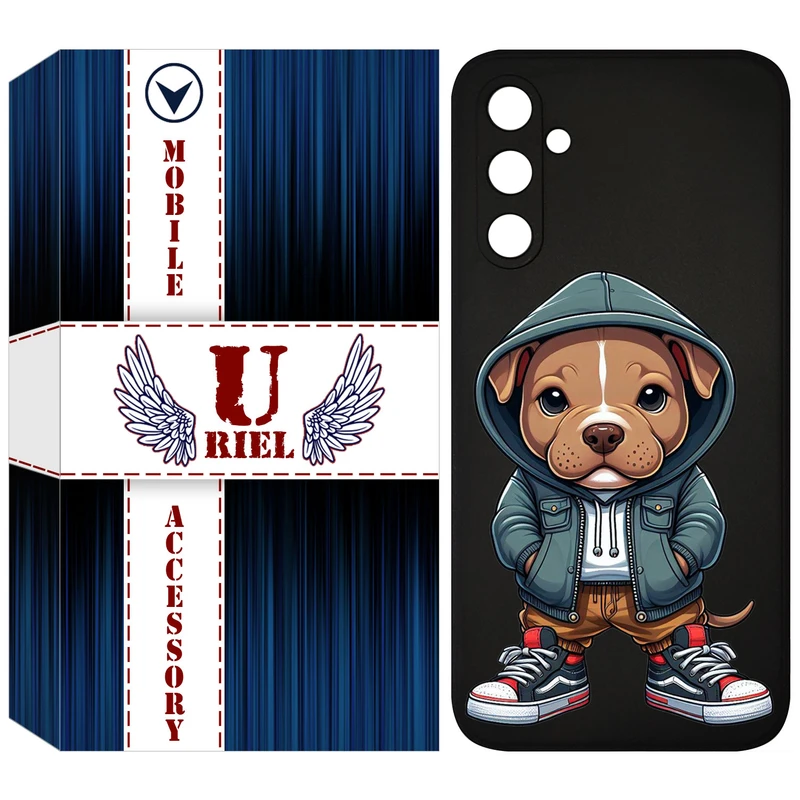 کاور یوریل قاب مدل KSH کد 66 طرح سگ قهوه ای مناسب برای گوشی موبایل سامسونگ Galaxy A54