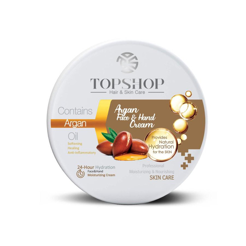 کرم مرطوب کننده تاپ شاپ مدل روغن آرگان حجم 200 میلی لیتر بسته 2 عددی