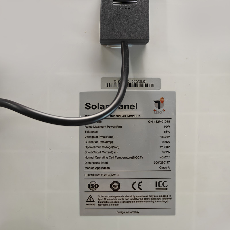 پنل خورشیدی تیسو مدل TM10W-18V ظرفیت 10 وات پنل خورشیدی تیسو مدل TM10W-18V ظرفیت 10 وات