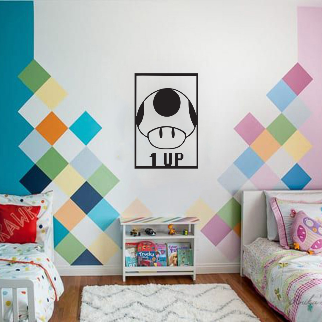 استیکر دیواری کودک مدل قارچ