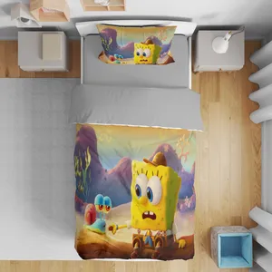 سرویس روتختی مدل باب اسفنجی 4718  یک نفره 5 تکه