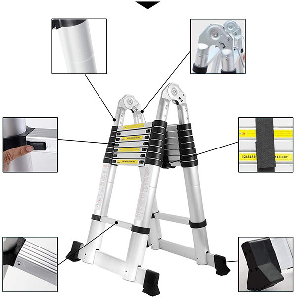 نردبان 14 پله مدل تاشو کد 3.80