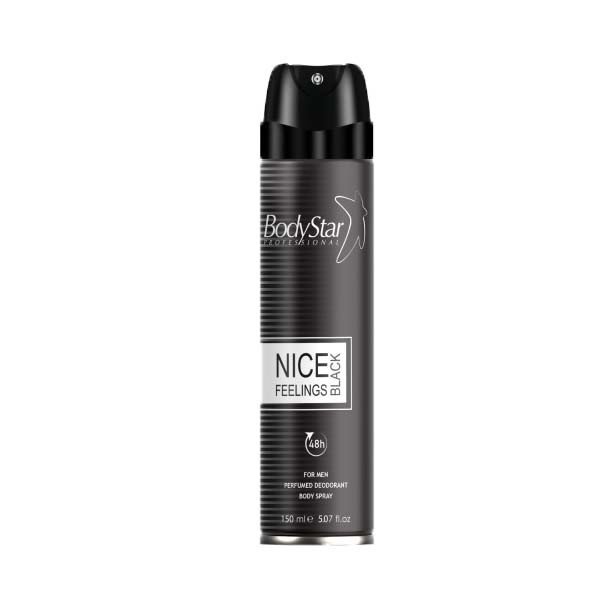 اسپری بدن مردانه بادی استار مدل NICE FEELENGS حجم 150 میلی لیتر اسپری بدن مردانه بادی استار مدل NICE FEELENGS حجم 150 میلی لیتر