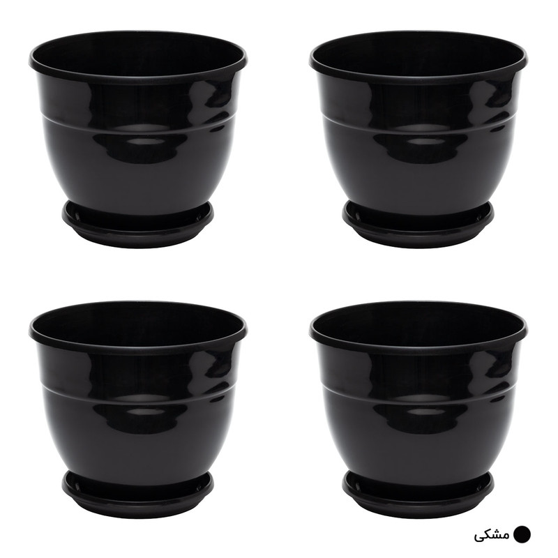 گلدان گل آذین مدل پلاستیکی کد 164 مجموعه 4 عددی گلدان گل آذین مدل پلاستیکی کد 164 مجموعه 4 عددی