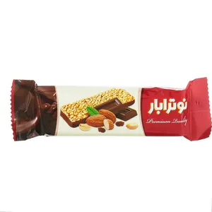 نوترابار شکلاتی با مغز بادام و کشمش - 30 گرم بسته 6 عددی